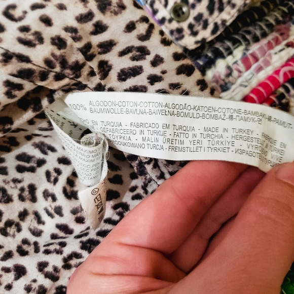 ZARA BASIC BUTTON UP LEOPARD ANIMAL PRINT LARGE - Picture 7 of 9